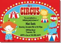 Circus - Birthday Party Invitations
