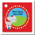 Circus Elephant - Personalized Birthday Party Card Stock Favor Tags thumbnail