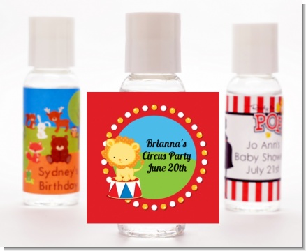 Circus Lion - Personalized Birthday Party Hand Sanitizers Favors