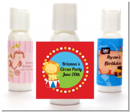 Circus Lion - Personalized Birthday Party Lotion Favors