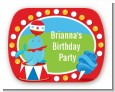 Circus - Personalized Birthday Party Rounded Corner Stickers thumbnail