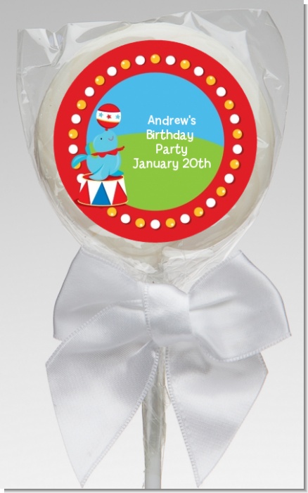 Circus Seal - Personalized Birthday Party Lollipop Favors