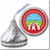 Circus Tent - Hershey Kiss Birthday Party Sticker Labels