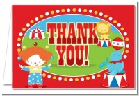 Circus - Birthday Party Thank You Cards