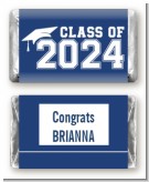 Class of 2023 Blue - Personalized Graduation Party Mini Candy Bar Wrappers