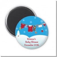 Clothesline Christmas - Personalized Baby Shower Magnet Favors