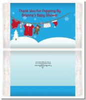 Clothesline Christmas - Personalized Popcorn Wrapper Baby Shower Favors