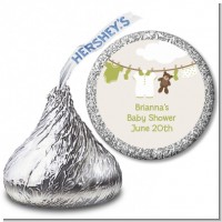 Clothesline It's A Baby - Hershey Kiss Baby Shower Sticker Labels
