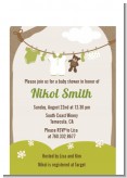 Clothesline It's A Baby - Baby Shower Petite Invitations