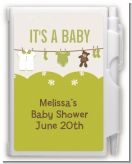 Clothesline It's A Baby - Baby Shower Personalized Notebook Favor