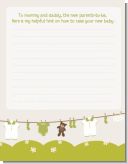 Clothesline It's A Baby - Baby Shower Notes of Advice