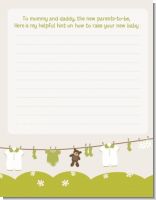 Clothesline It's A Baby - Baby Shower Notes of Advice