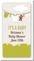 Clothesline It's A Baby - Custom Rectangle Baby Shower Sticker/Labels