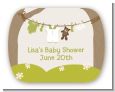 Clothesline It's A Baby - Personalized Baby Shower Rounded Corner Stickers thumbnail