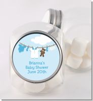 Clothesline It's A Boy - Personalized Baby Shower Candy Jar