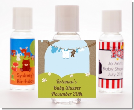 Clothesline It's A Boy - Personalized Baby Shower Hand Sanitizers Favors