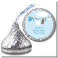 Clothesline It's A Boy - Hershey Kiss Baby Shower Sticker Labels thumbnail