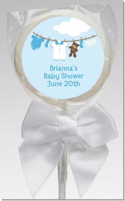 Clothesline It's A Boy - Personalized Baby Shower Lollipop Favors