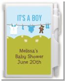 Clothesline It's A Boy - Baby Shower Personalized Notebook Favor