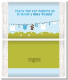 Clothesline It's A Boy - Personalized Popcorn Wrapper Baby Shower Favors