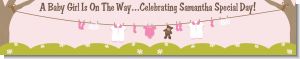 Clothesline It's A Girl - Personalized Baby Shower Banners