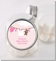 Clothesline It's A Girl - Personalized Baby Shower Candy Jar