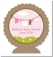 Clothesline It's A Girl - Personalized Baby Shower Centerpiece Stand