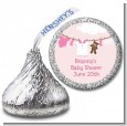 Clothesline It's A Girl - Hershey Kiss Baby Shower Sticker Labels thumbnail