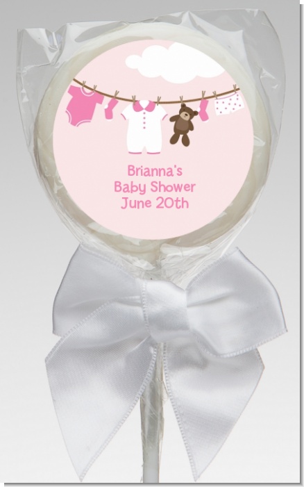 Clothesline It's A Girl - Personalized Baby Shower Lollipop Favors
