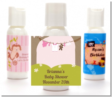 Clothesline It's A Girl - Personalized Baby Shower Lotion Favors