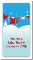 Clothesline Christmas - Custom Rectangle Baby Shower Sticker/Labels
