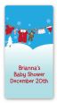 Clothesline Christmas - Custom Rectangle Baby Shower Sticker/Labels thumbnail