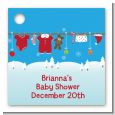 Clothesline Christmas - Personalized Baby Shower Card Stock Favor Tags thumbnail