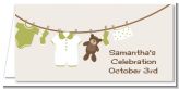 Clothesline It's A Baby - Personalized Baby Shower Place Cards