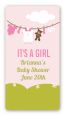 Clothesline It's A Girl - Custom Rectangle Baby Shower Sticker/Labels thumbnail