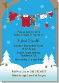 Clothesline Christmas - Baby Shower Invitations