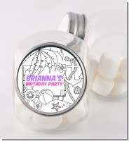 Color You Own - Beach Scene - Personalized Birthday Party Candy Jar