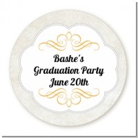 Con-Grad-ulations - Round Personalized Graduation Party Sticker Labels
