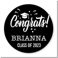 Congrats to the Grad - Round Personalized Graduation Party Sticker Labels