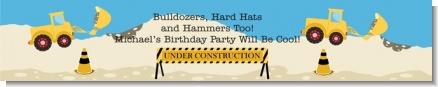 Construction Truck - Personalized Birthday Party Banners