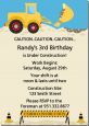 Construction Truck - Birthday Party Invitations thumbnail