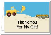 Construction Truck - Birthday Party Thank You Cards