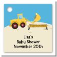Construction Truck - Personalized Baby Shower Card Stock Favor Tags thumbnail