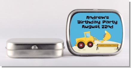 Construction Truck - Personalized Birthday Party Mint Tins