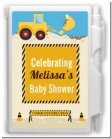 Construction Truck - Baby Shower Personalized Notebook Favor