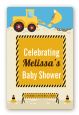 Construction Truck - Custom Large Rectangle Baby Shower Sticker/Labels thumbnail