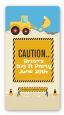 Construction Truck - Custom Rectangle Birthday Party Sticker/Labels thumbnail