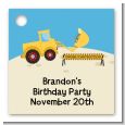 Construction Truck - Personalized Birthday Party Card Stock Favor Tags thumbnail