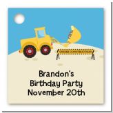 Construction Truck - Personalized Birthday Party Card Stock Favor Tags