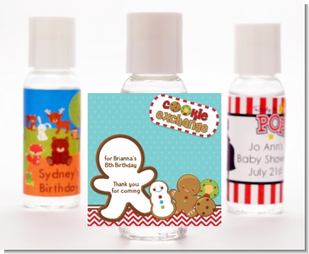 Cookie Exchange - Personalized Christmas Hand Sanitizers Favors